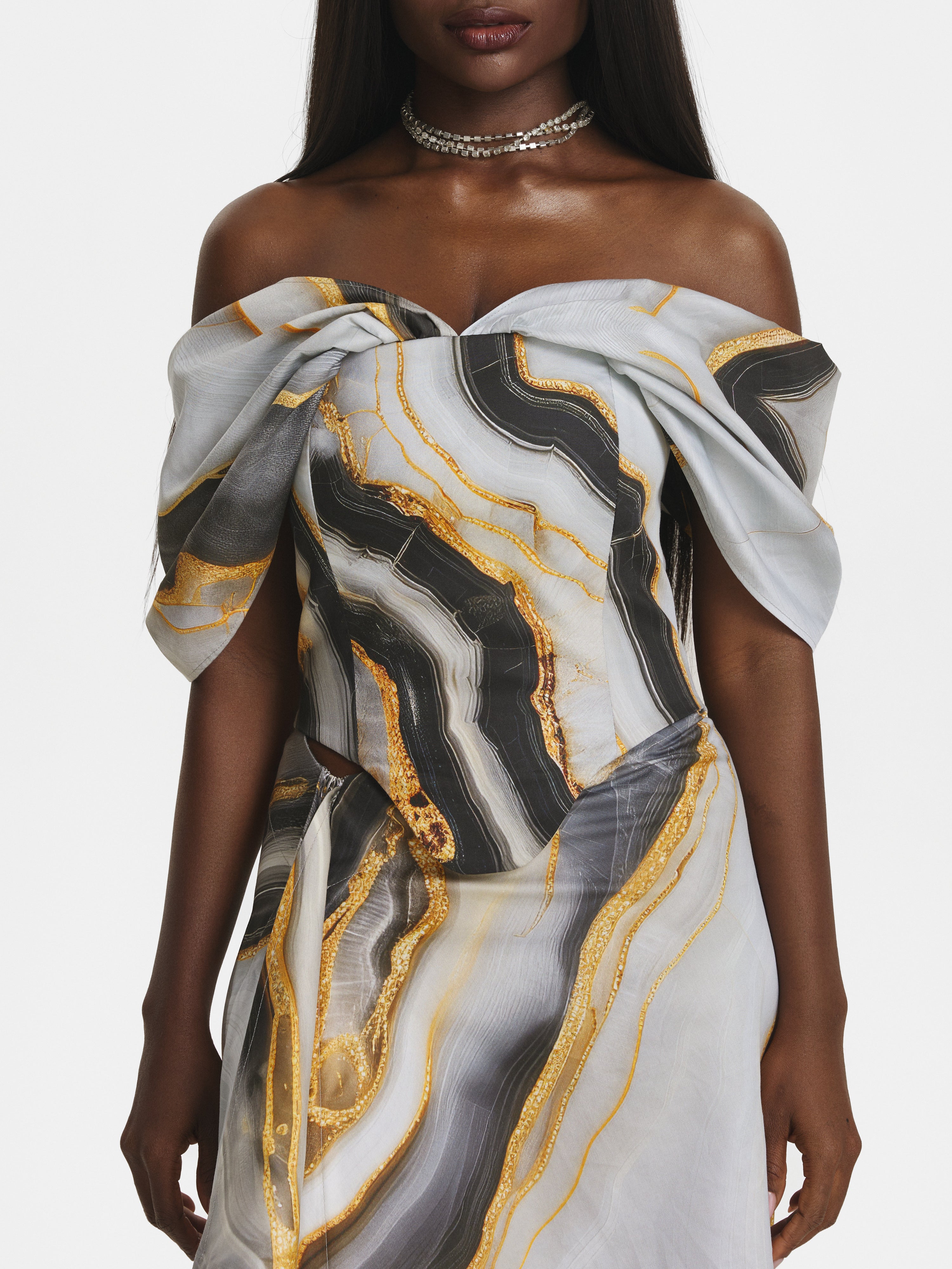 Cotton Marble Corset