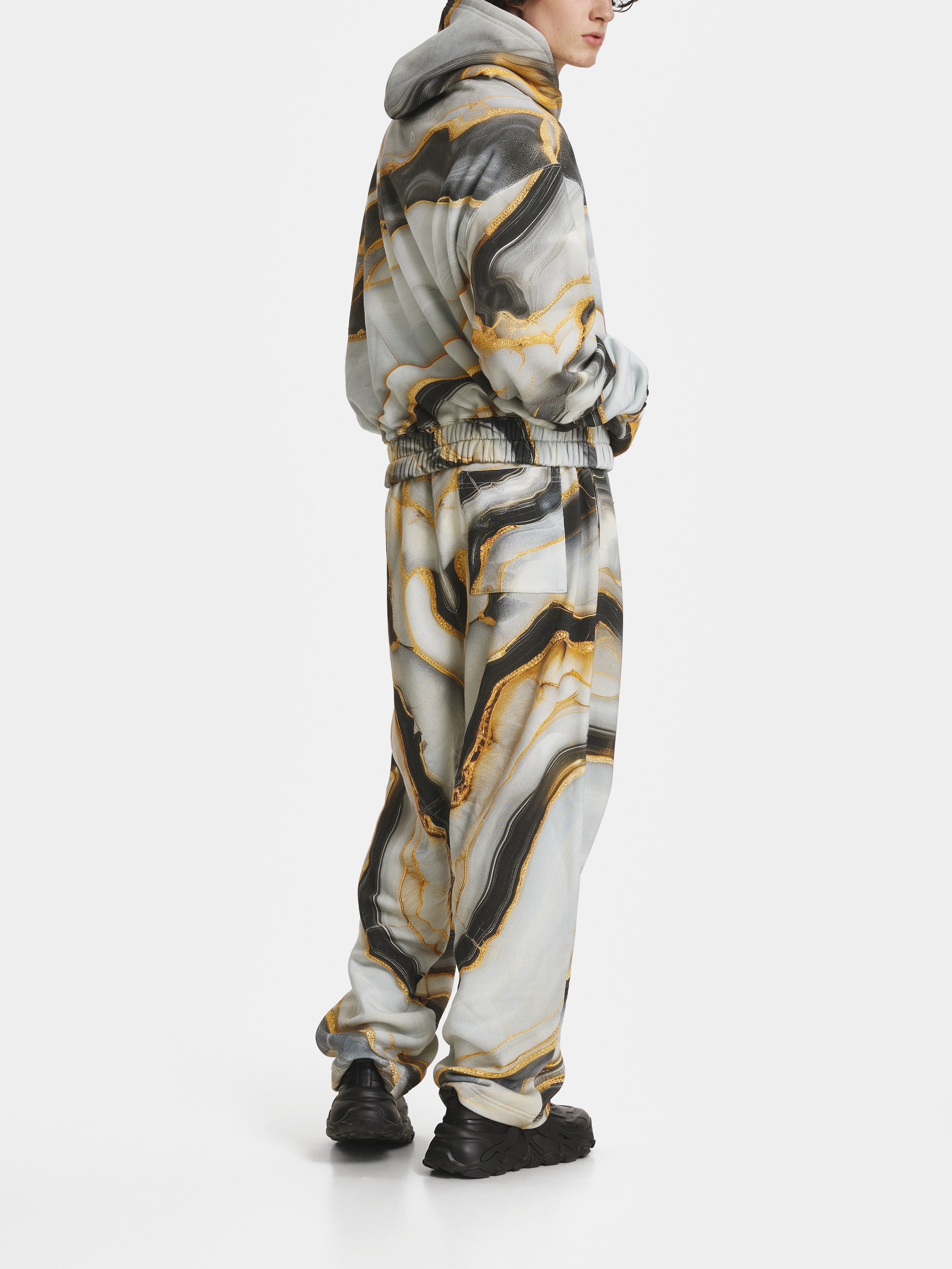 Marble Cotton Tracksuit Trousers
