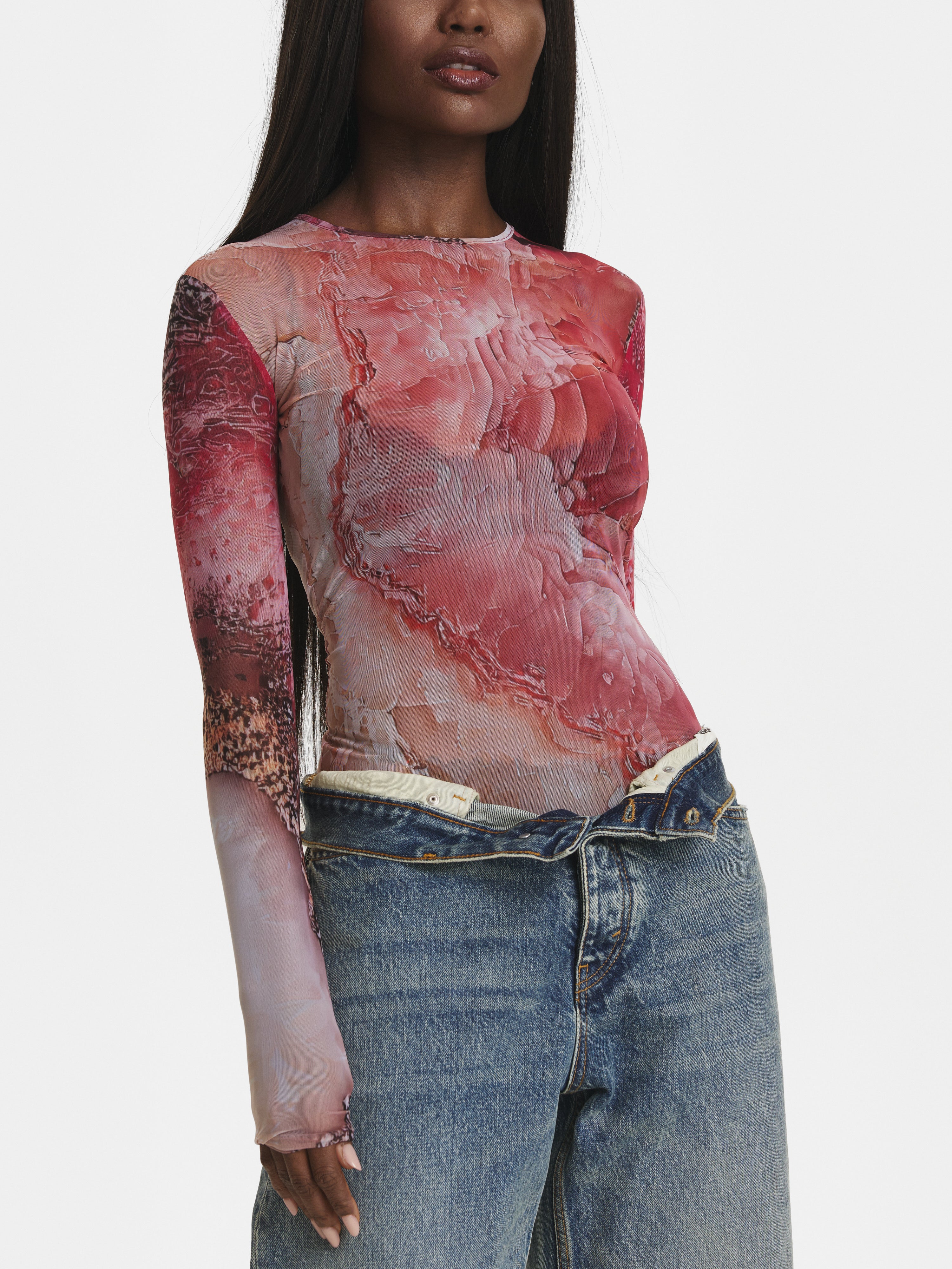 Rose Crystal Mesh Body