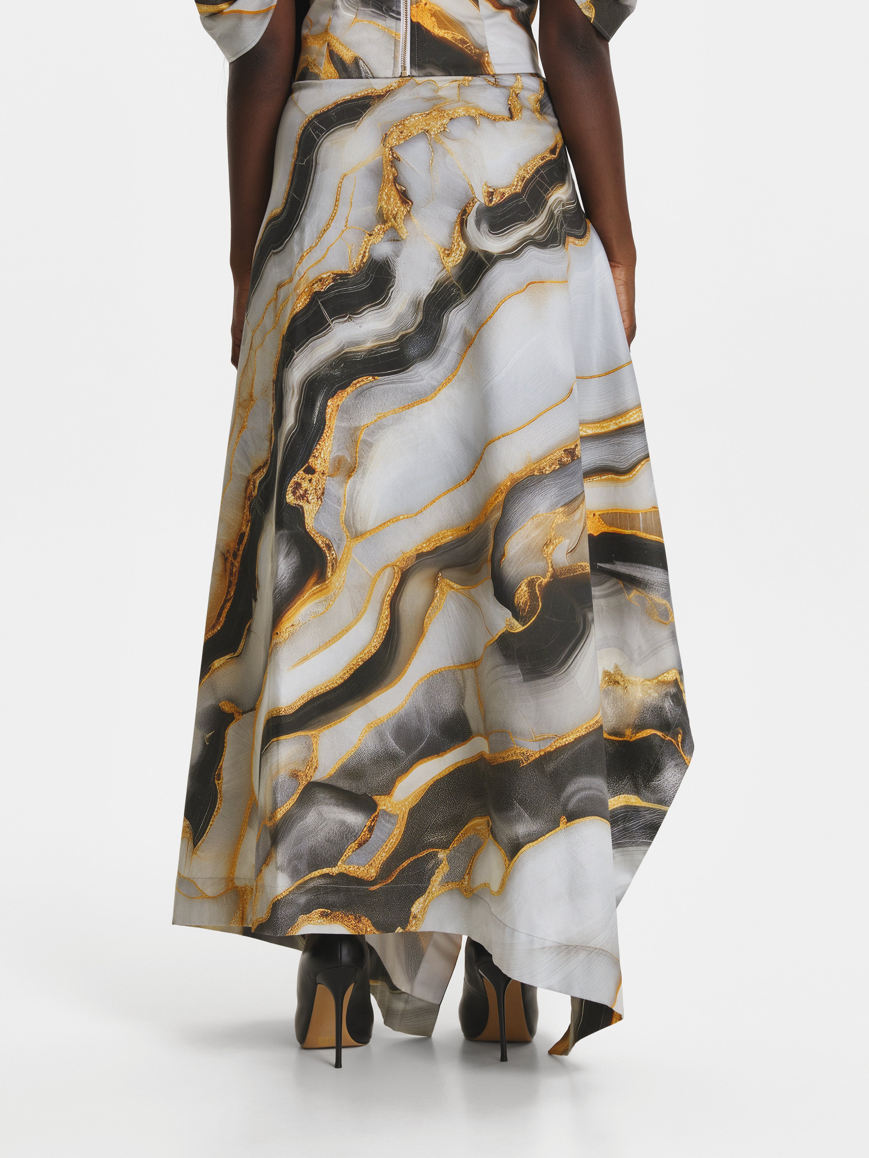 Marble Cotton Skirt