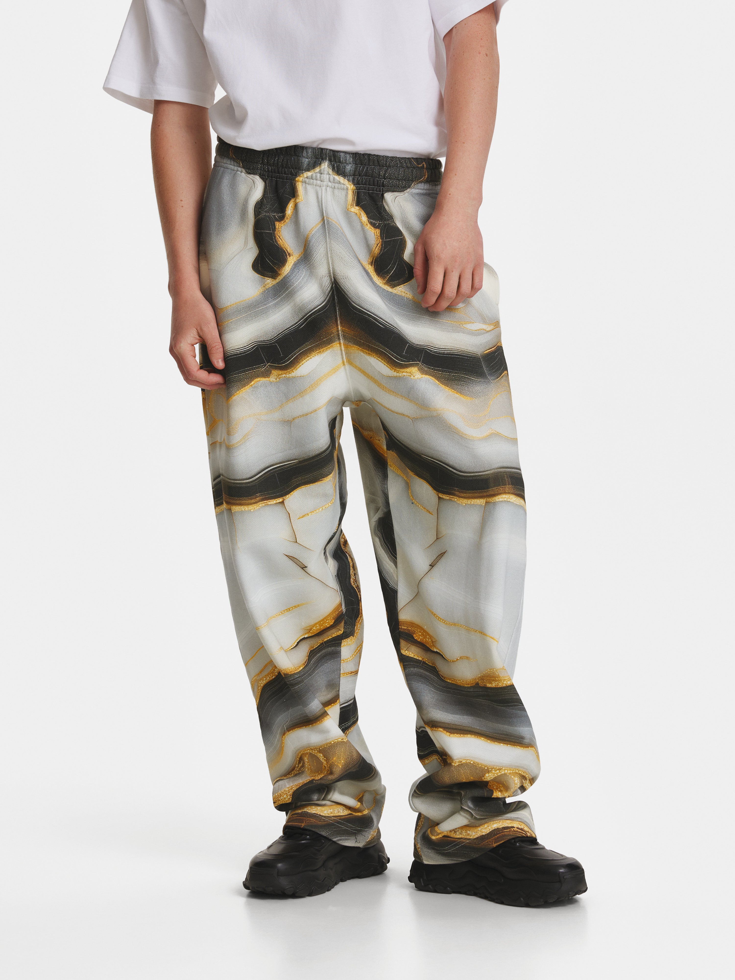 Marble Cotton Tracksuit Trousers
