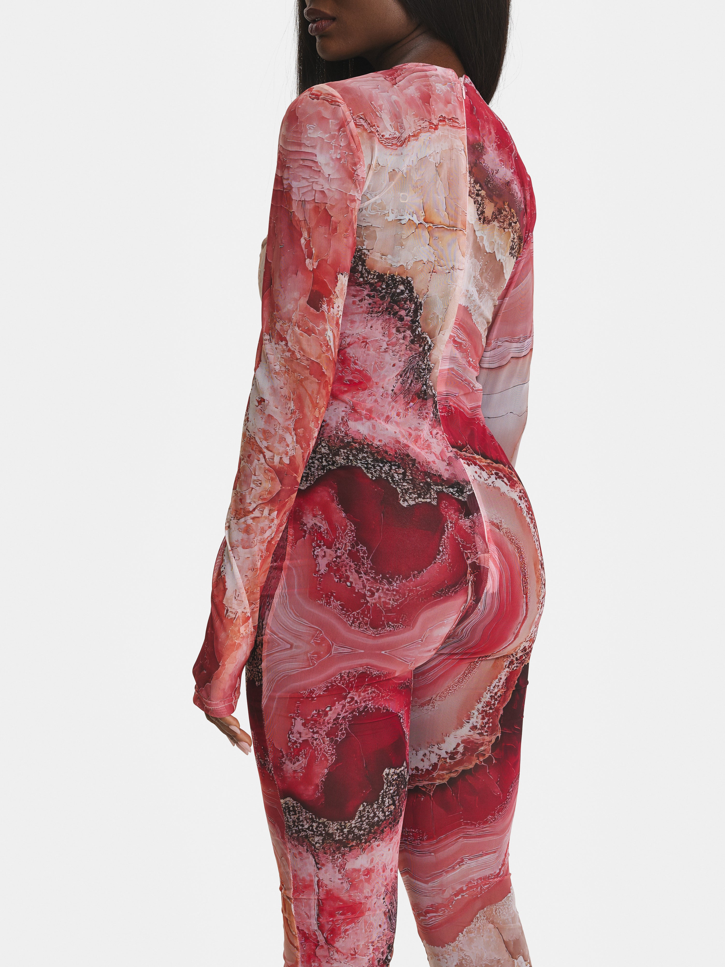 Rose Crystal Mesh Overall