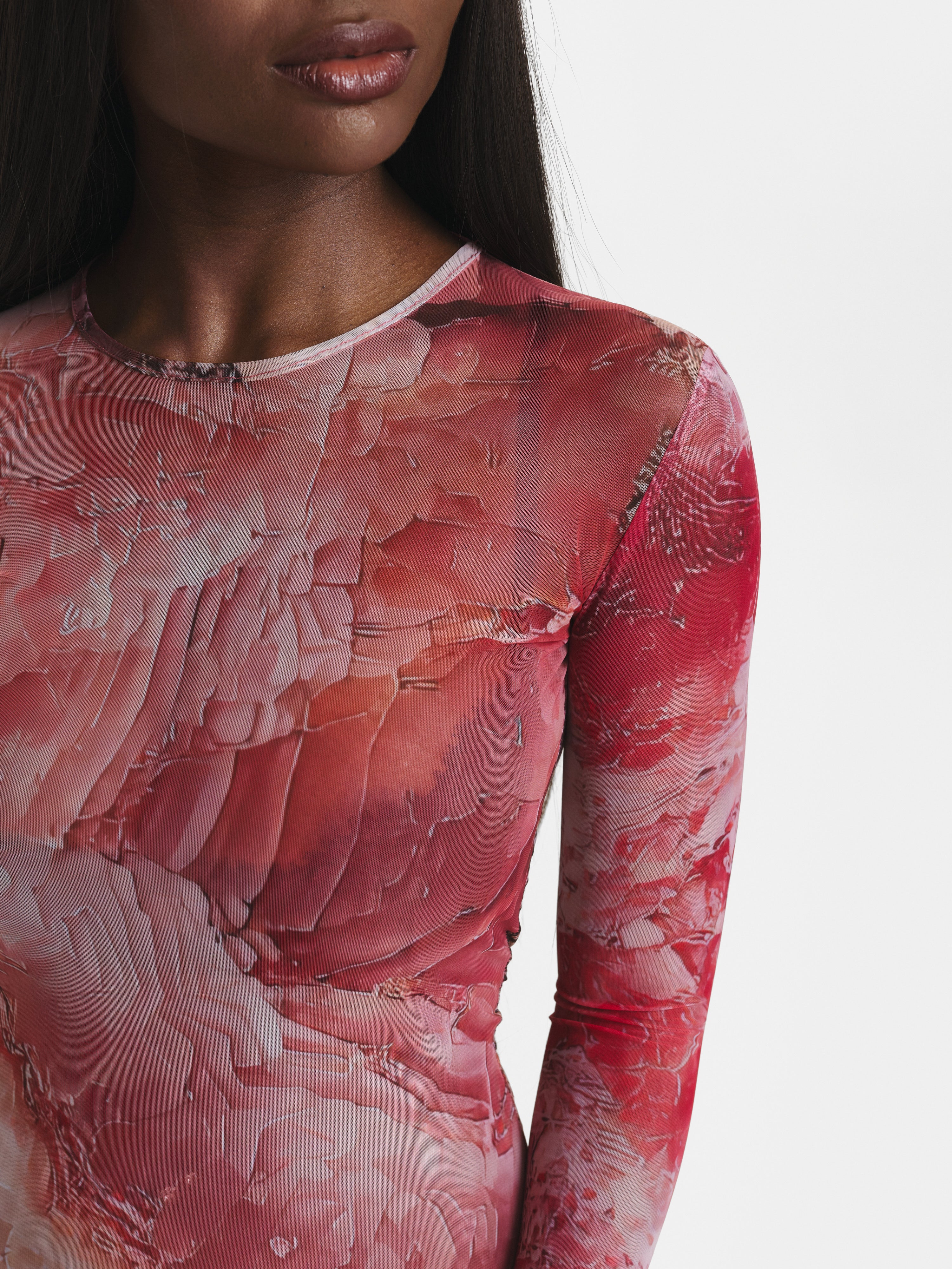 Rose Crystal Mesh Body