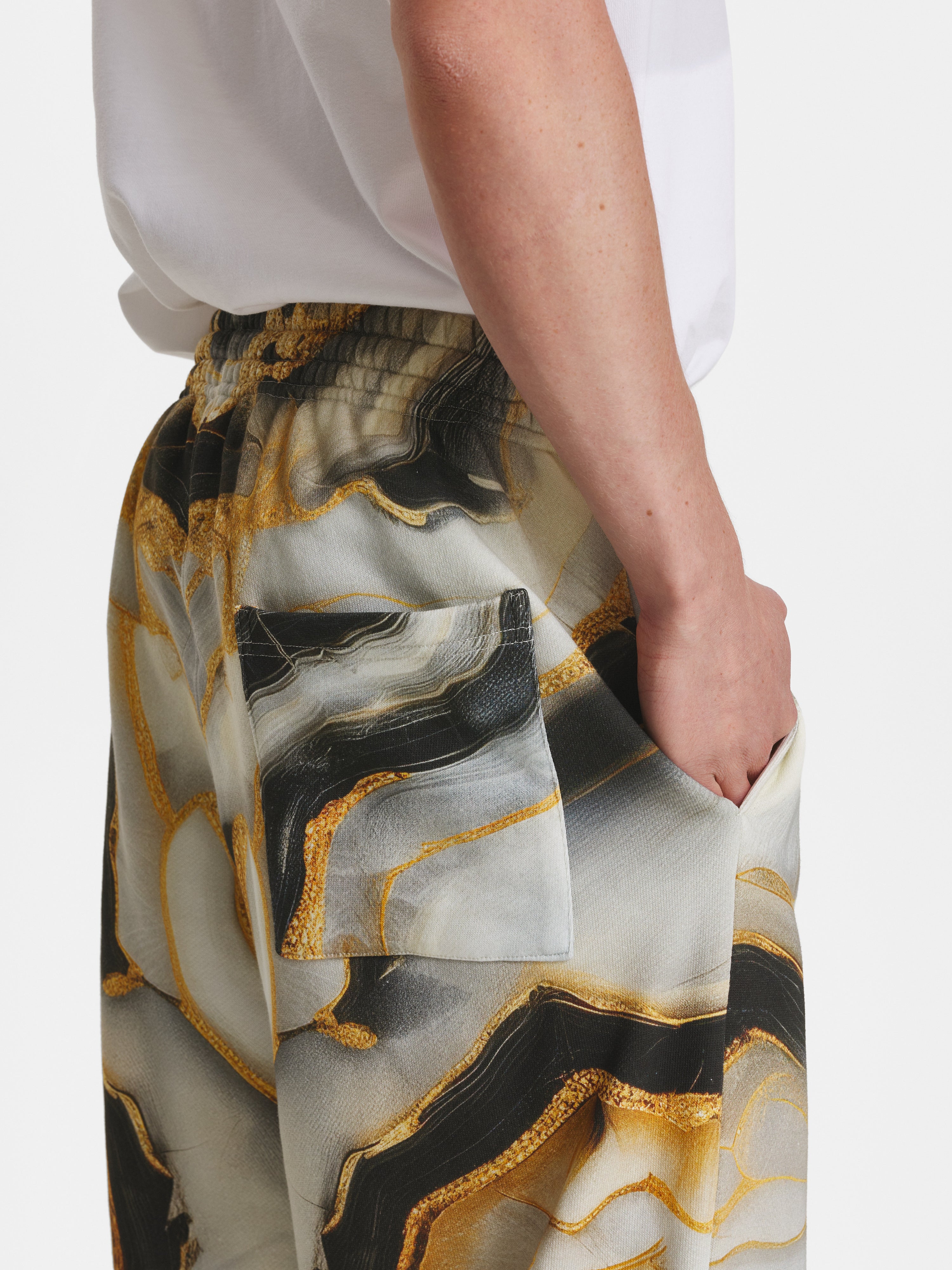 Marble Cotton Tracksuit Trousers