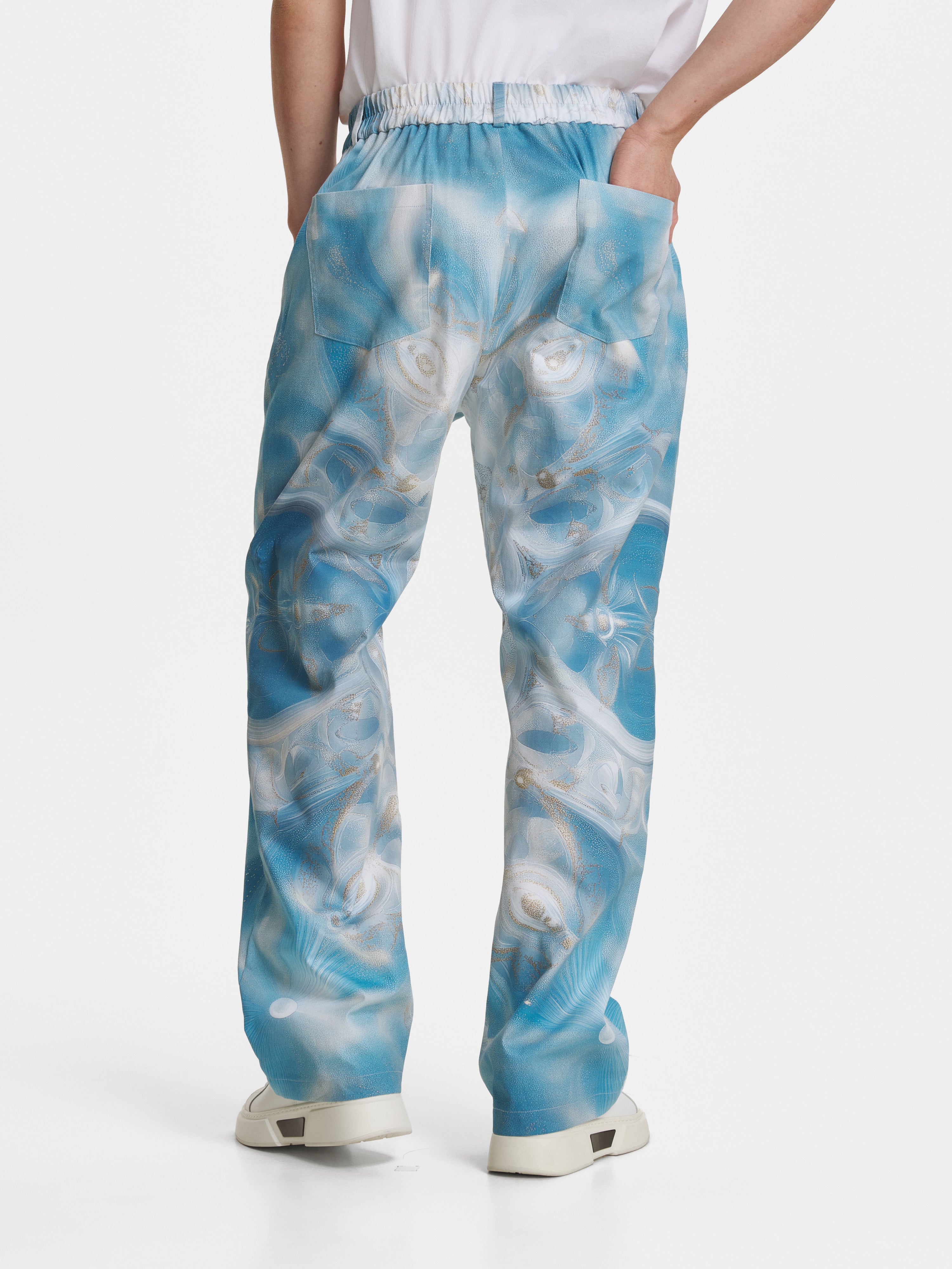 Blueprint Cotton Denim Trousers