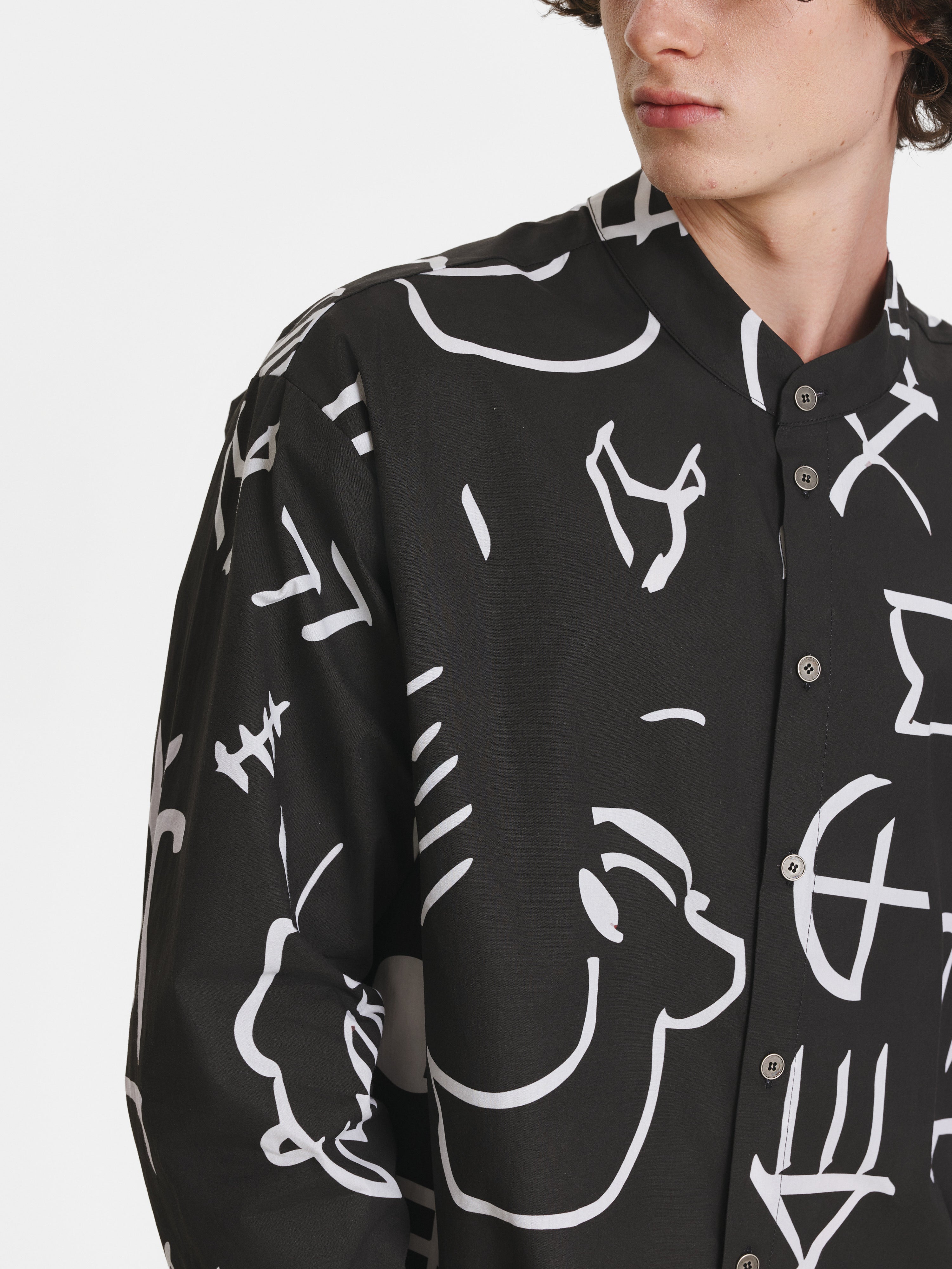 Tartaria Black Cotton Shirt