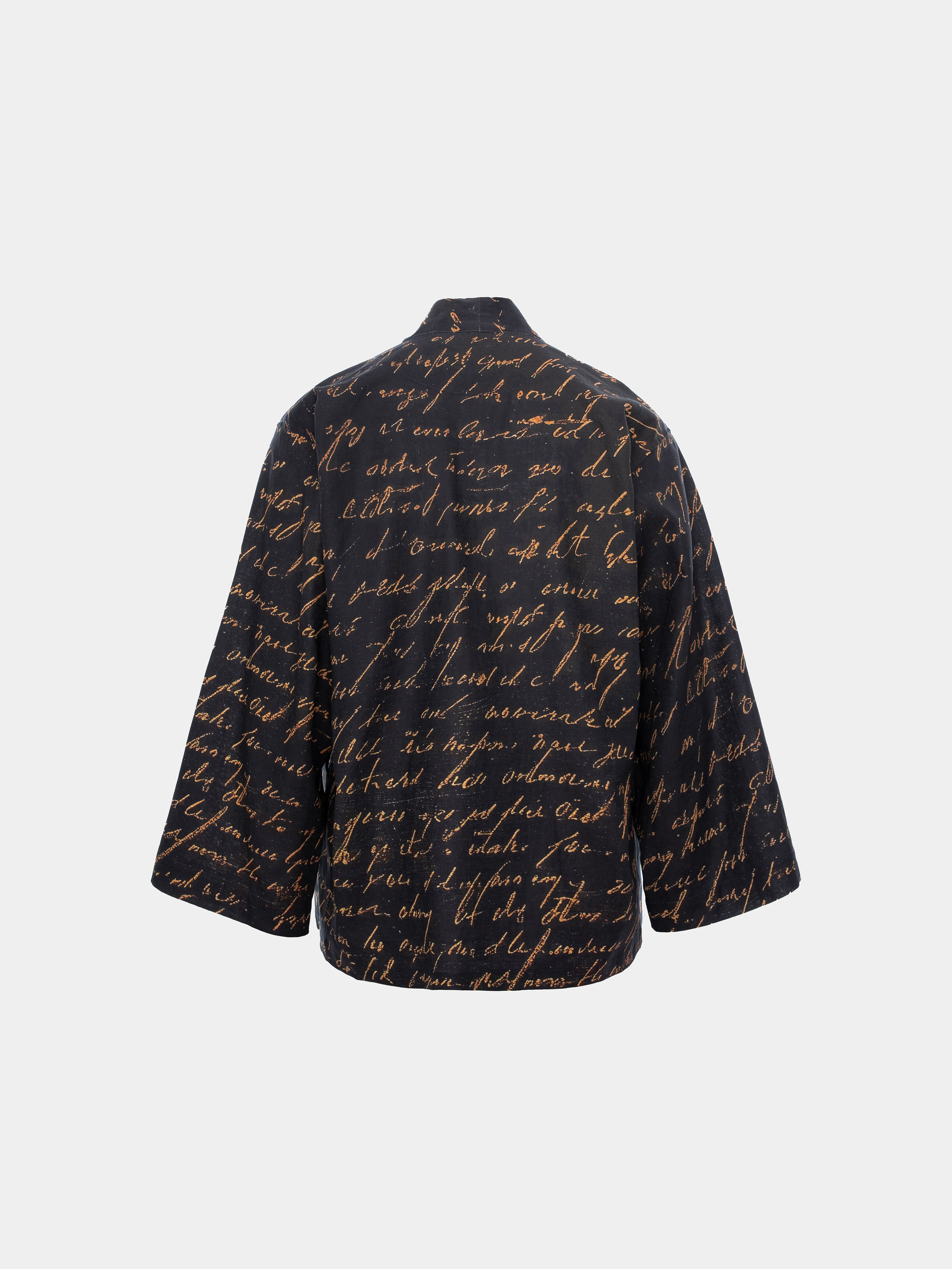 Writing Linen Kimono