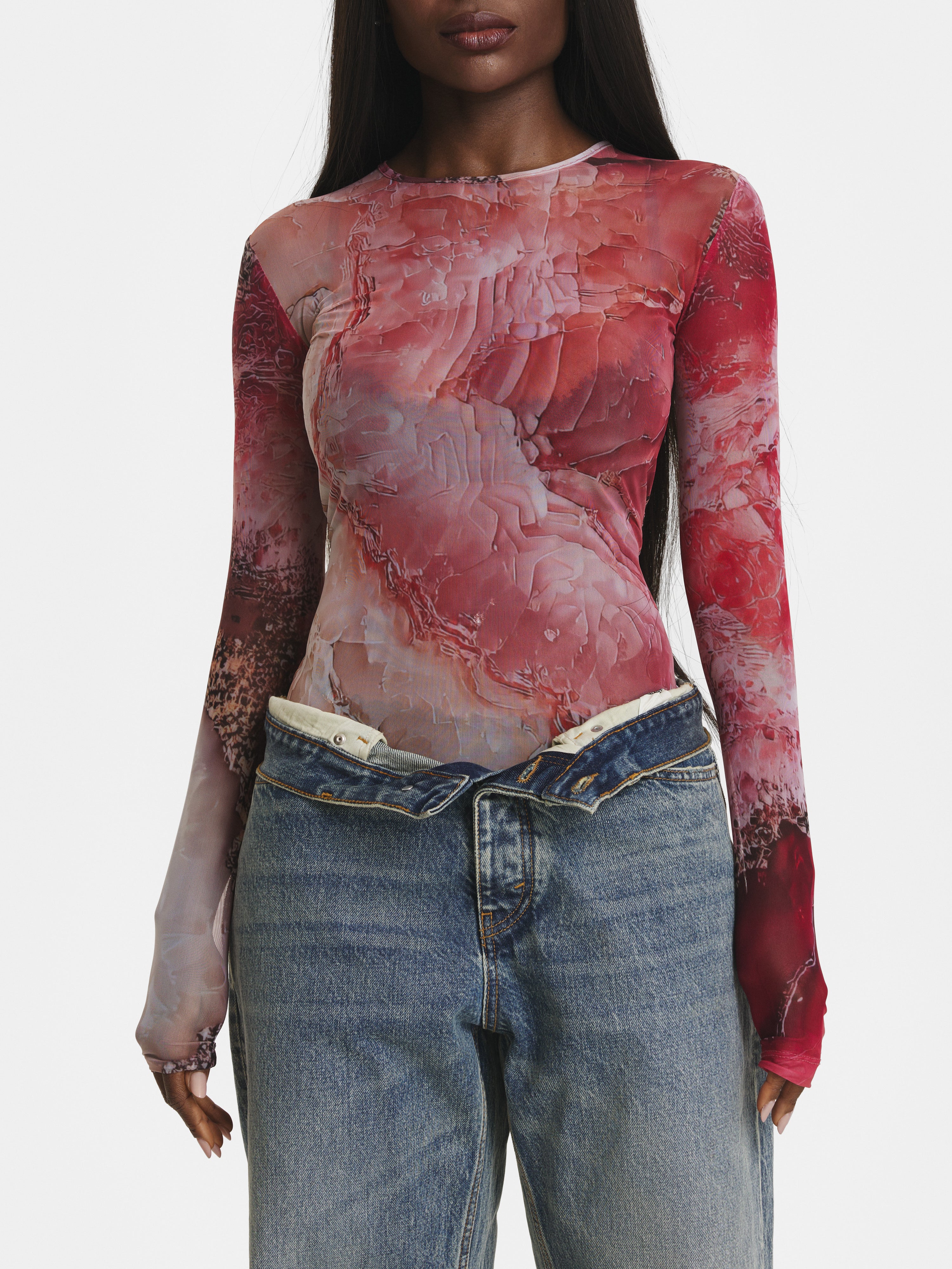 Rose Crystal Mesh Body