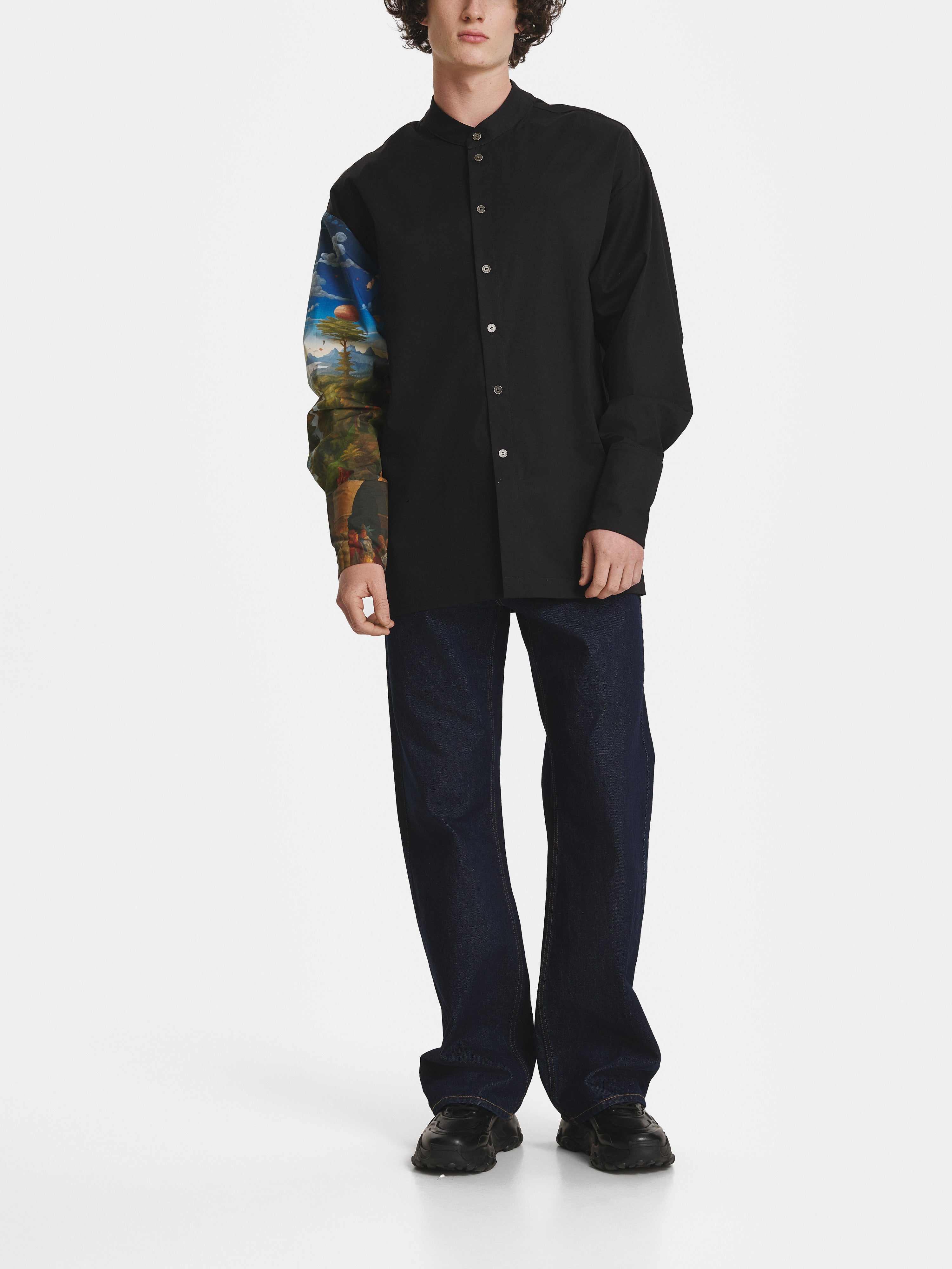 Hybrid Cotton Black Shirt