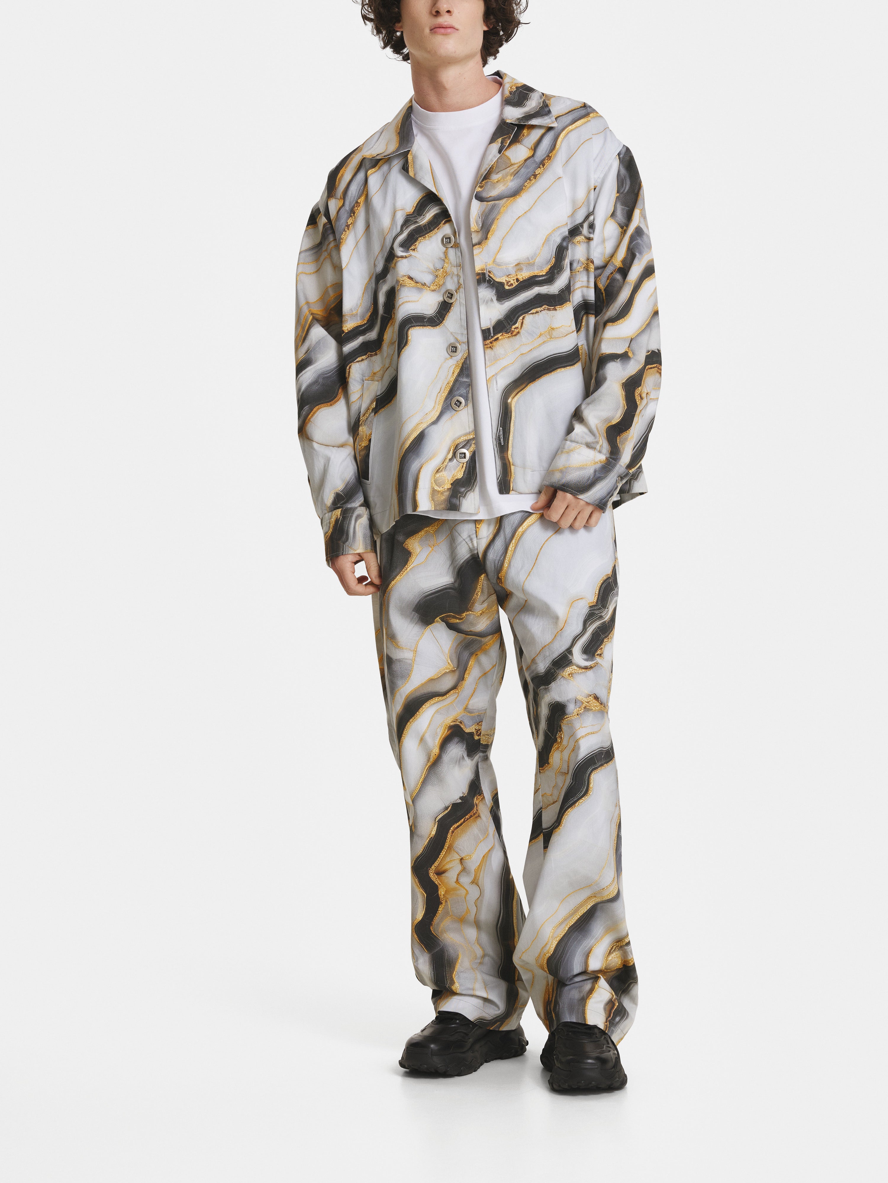 Marble Denim Trousers