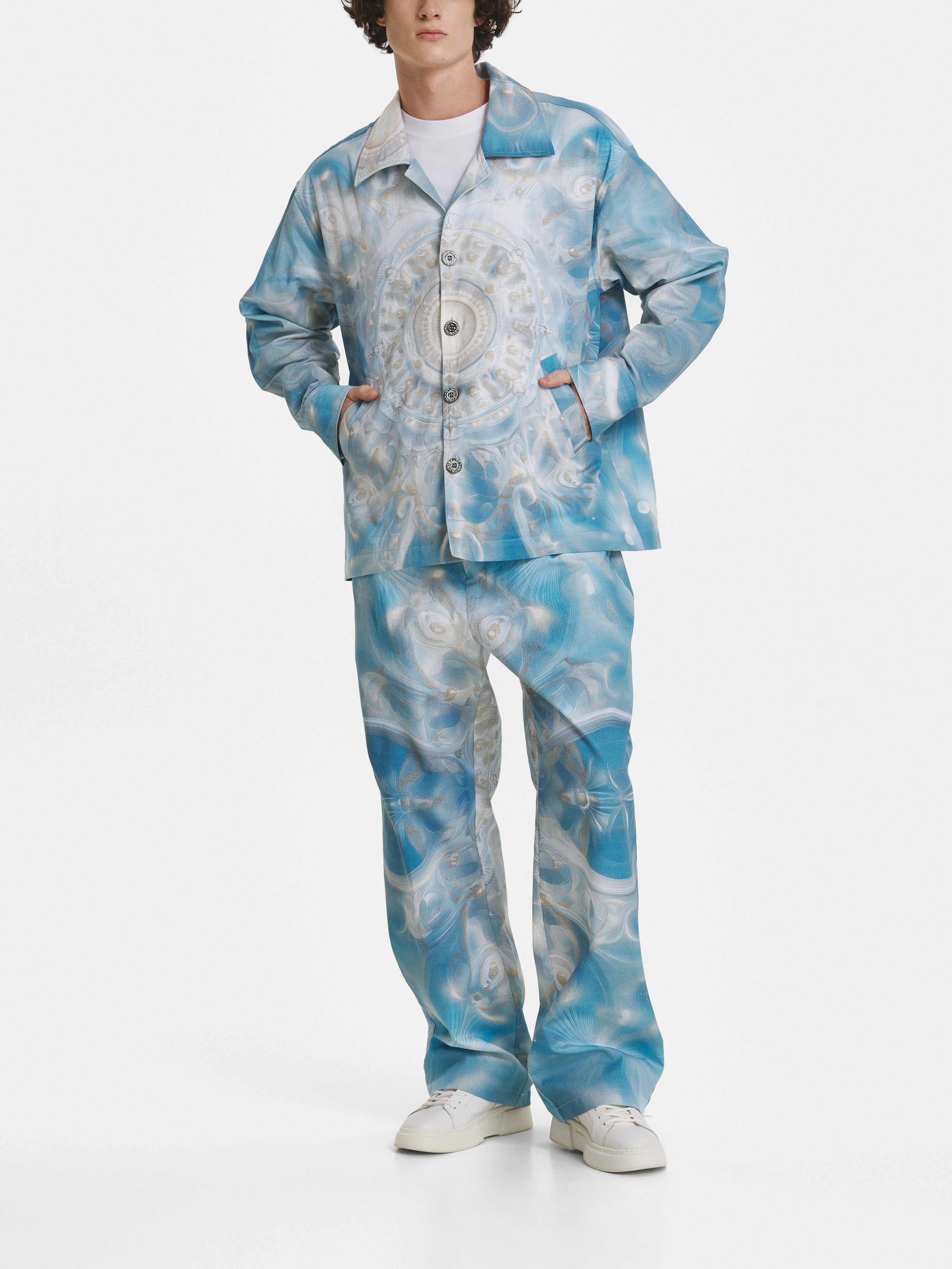 Blueprint Cotton Denim Trousers