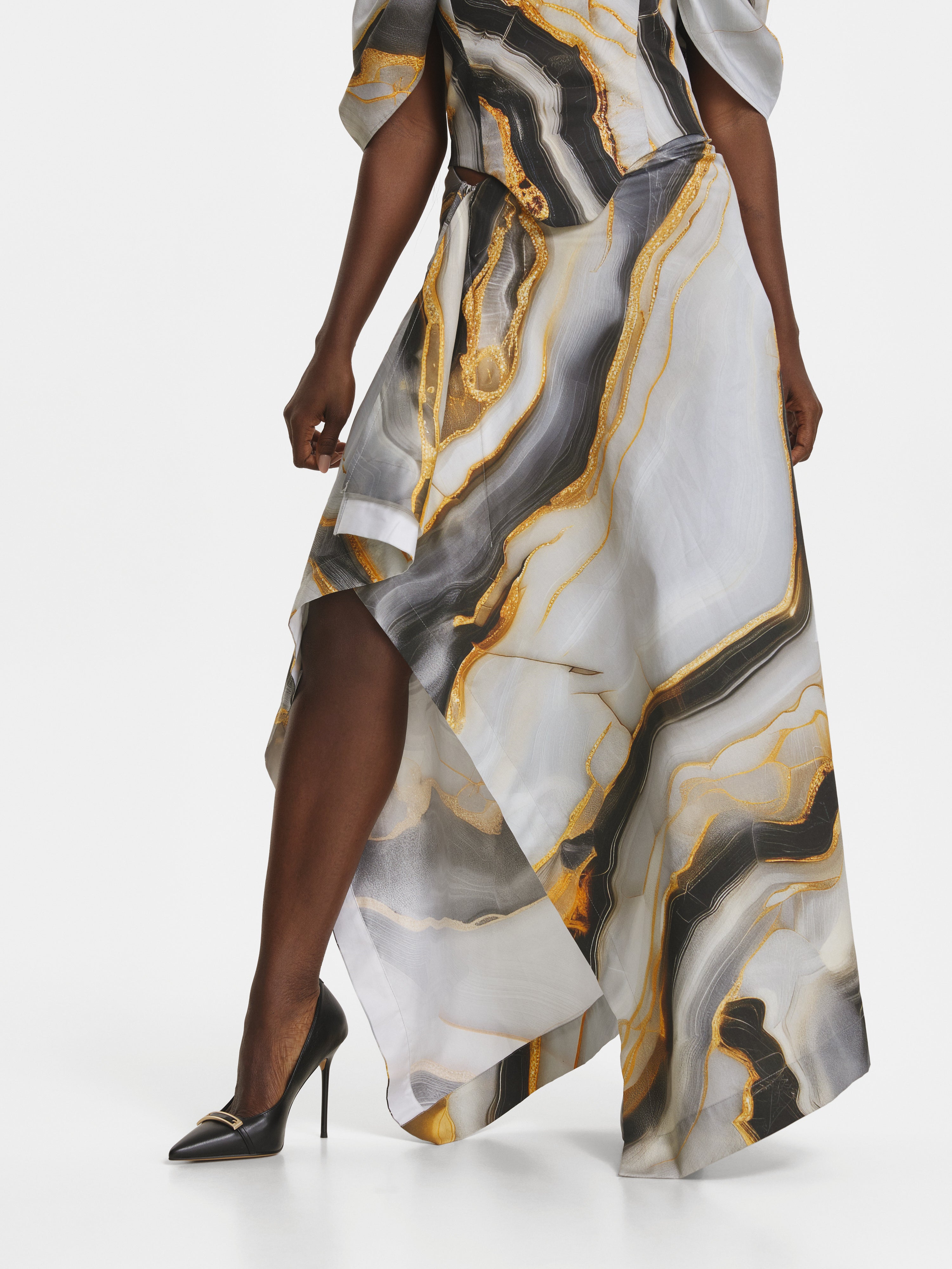 Marble Cotton Skirt