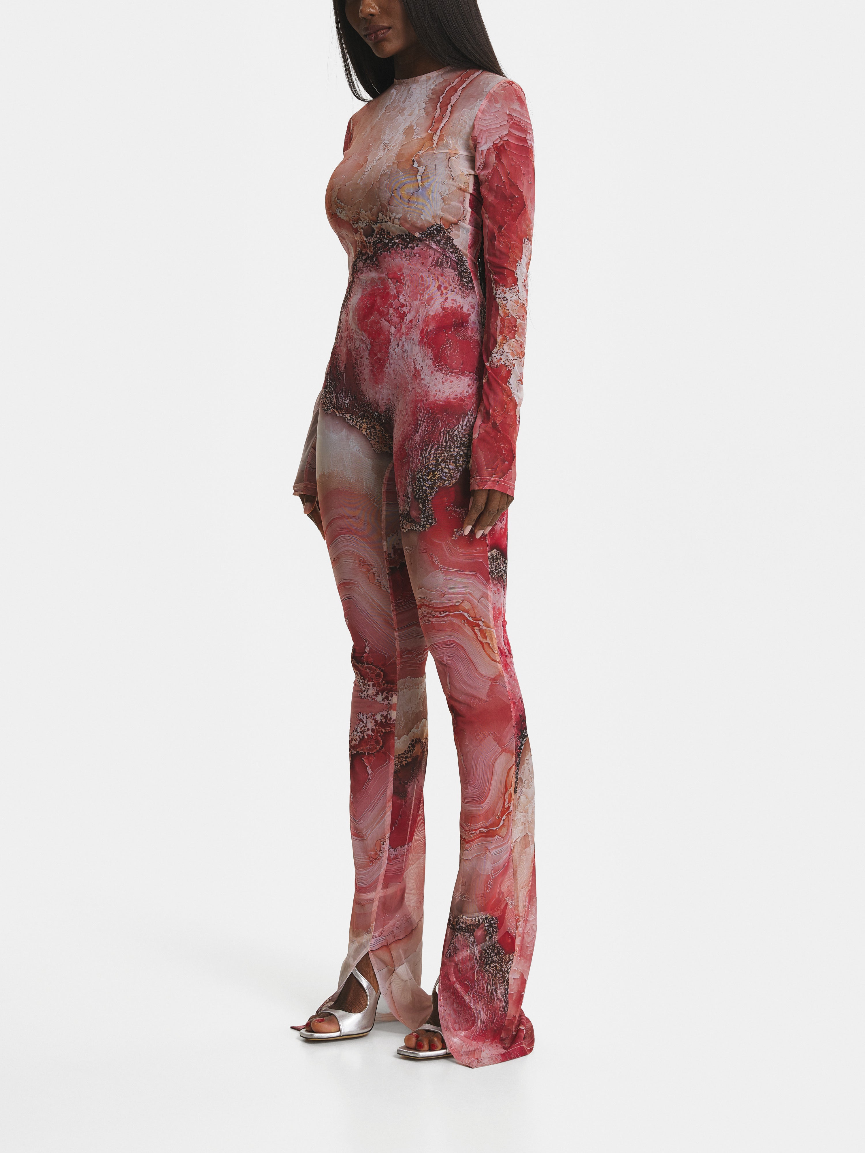 Rose Crystal Mesh Overall