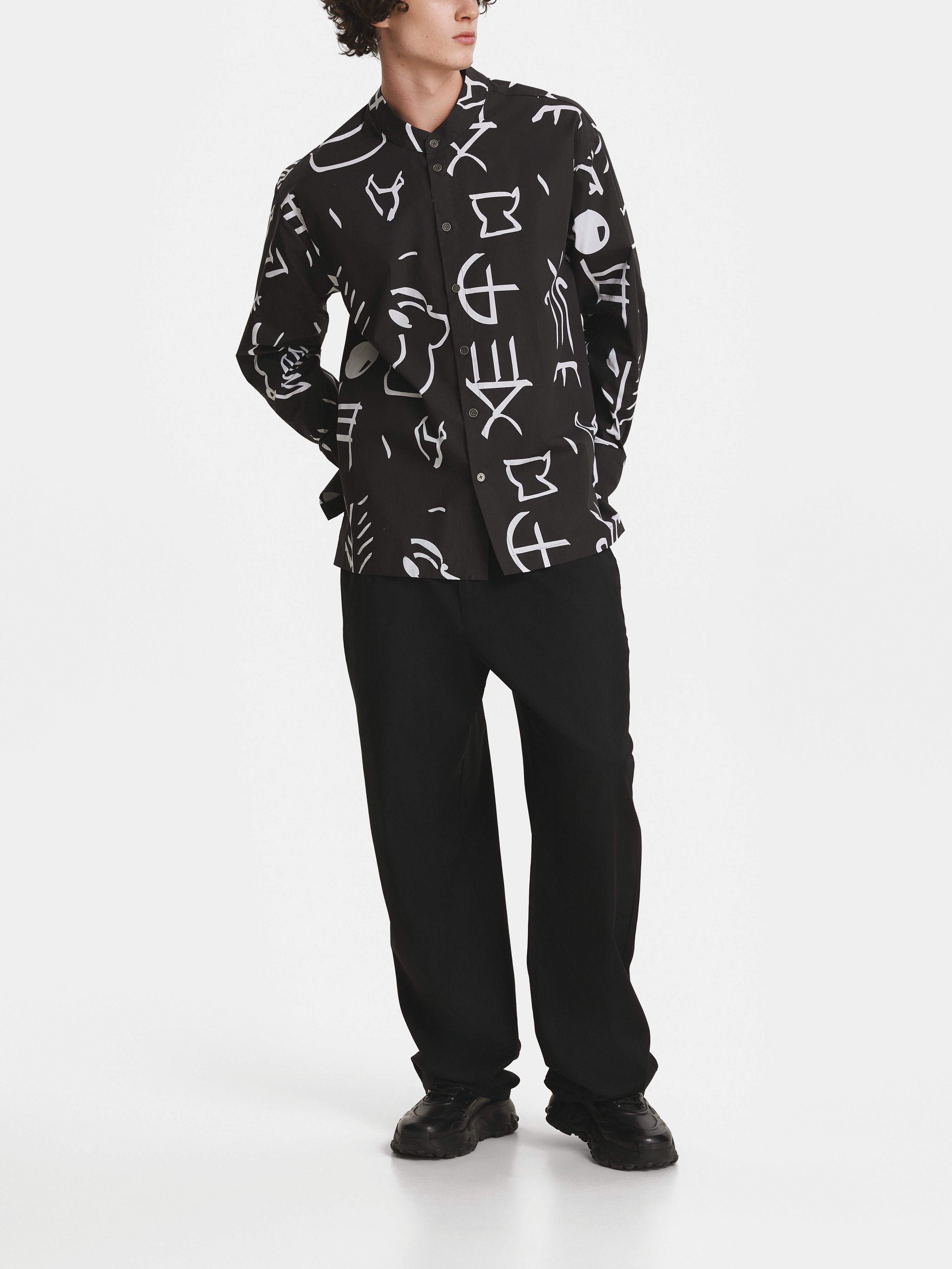 Tartaria Black Cotton Shirt