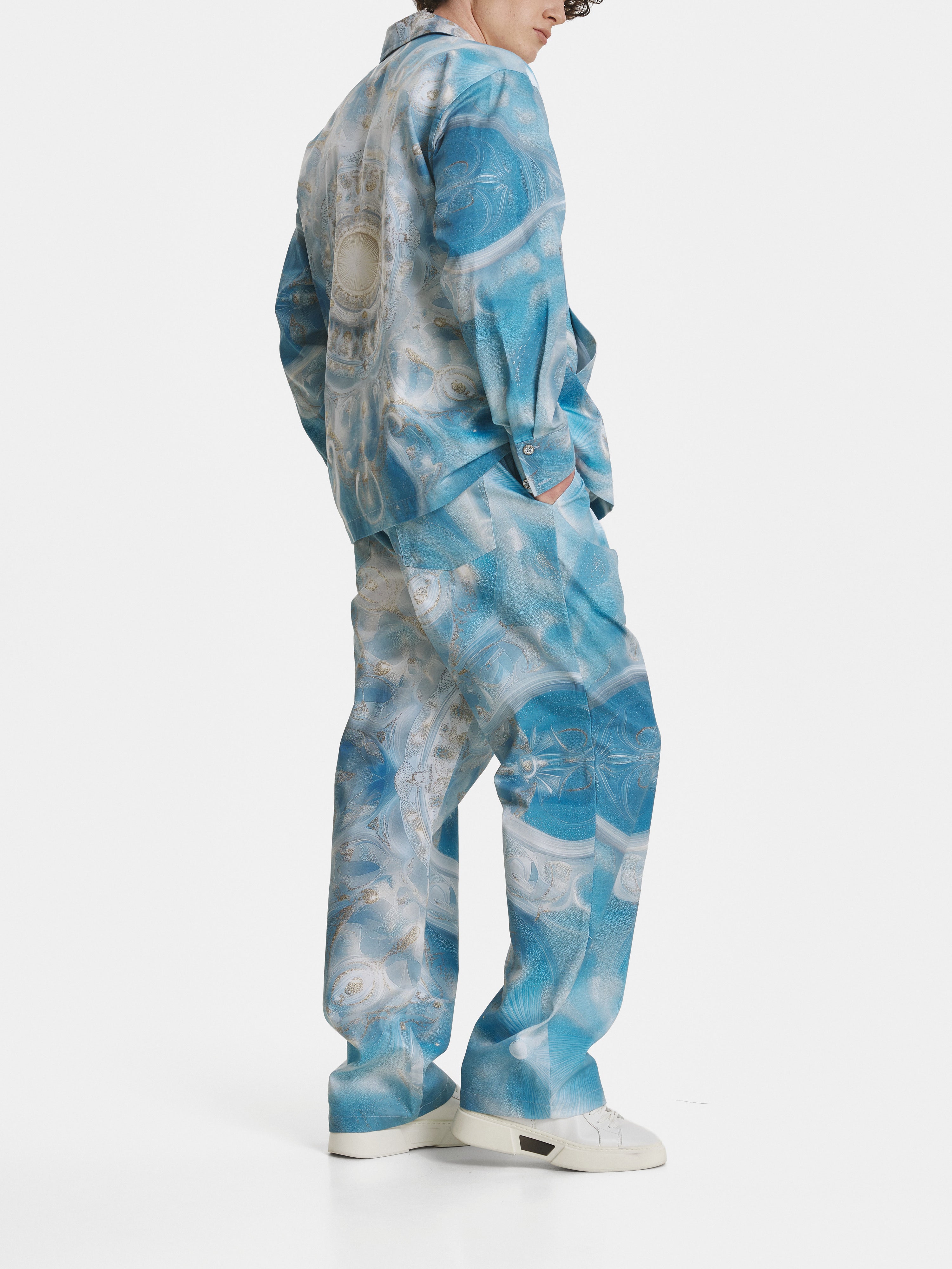 Blueprint Cotton Denim Trousers