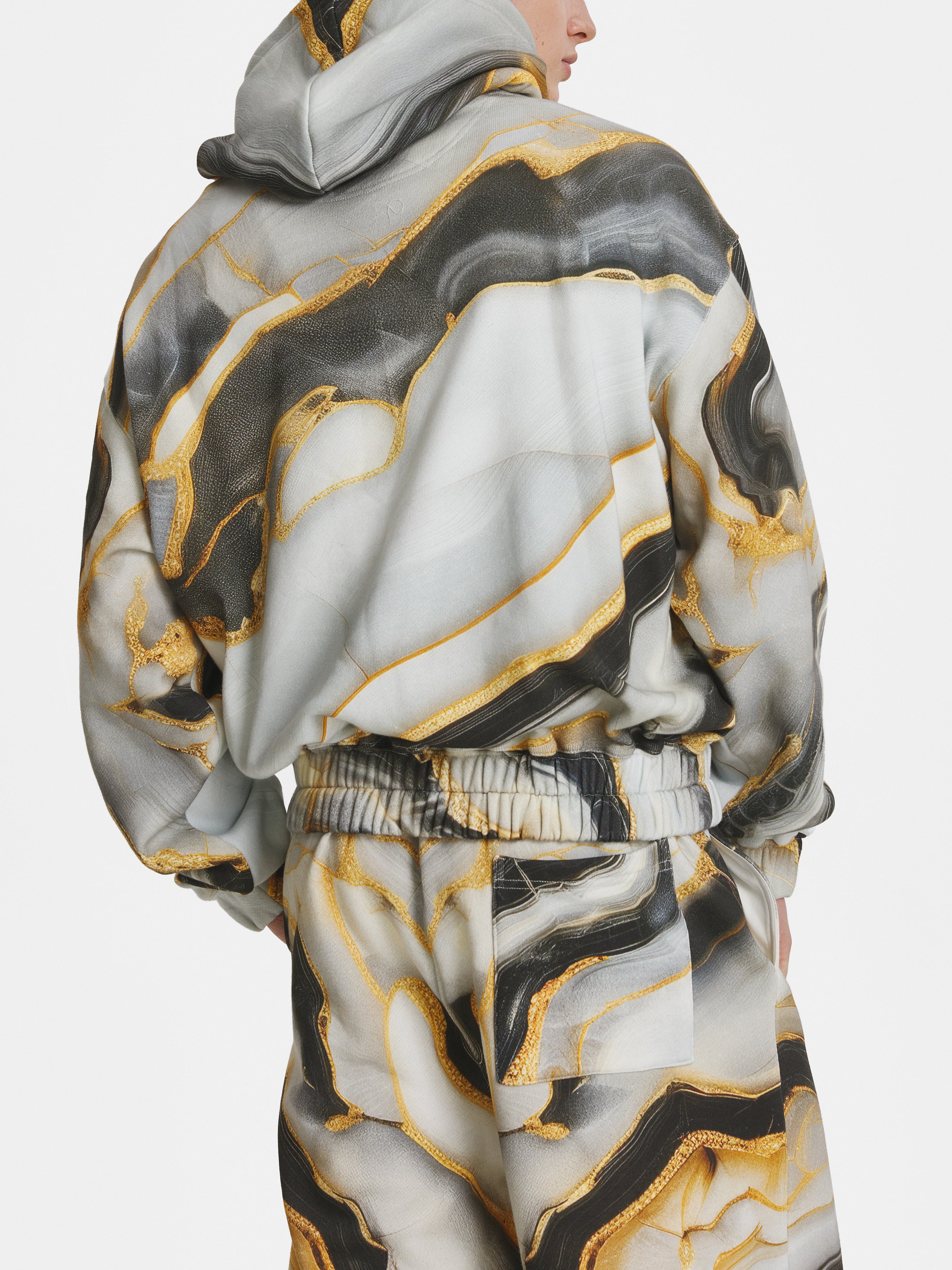 Marble Cotton Hoodie