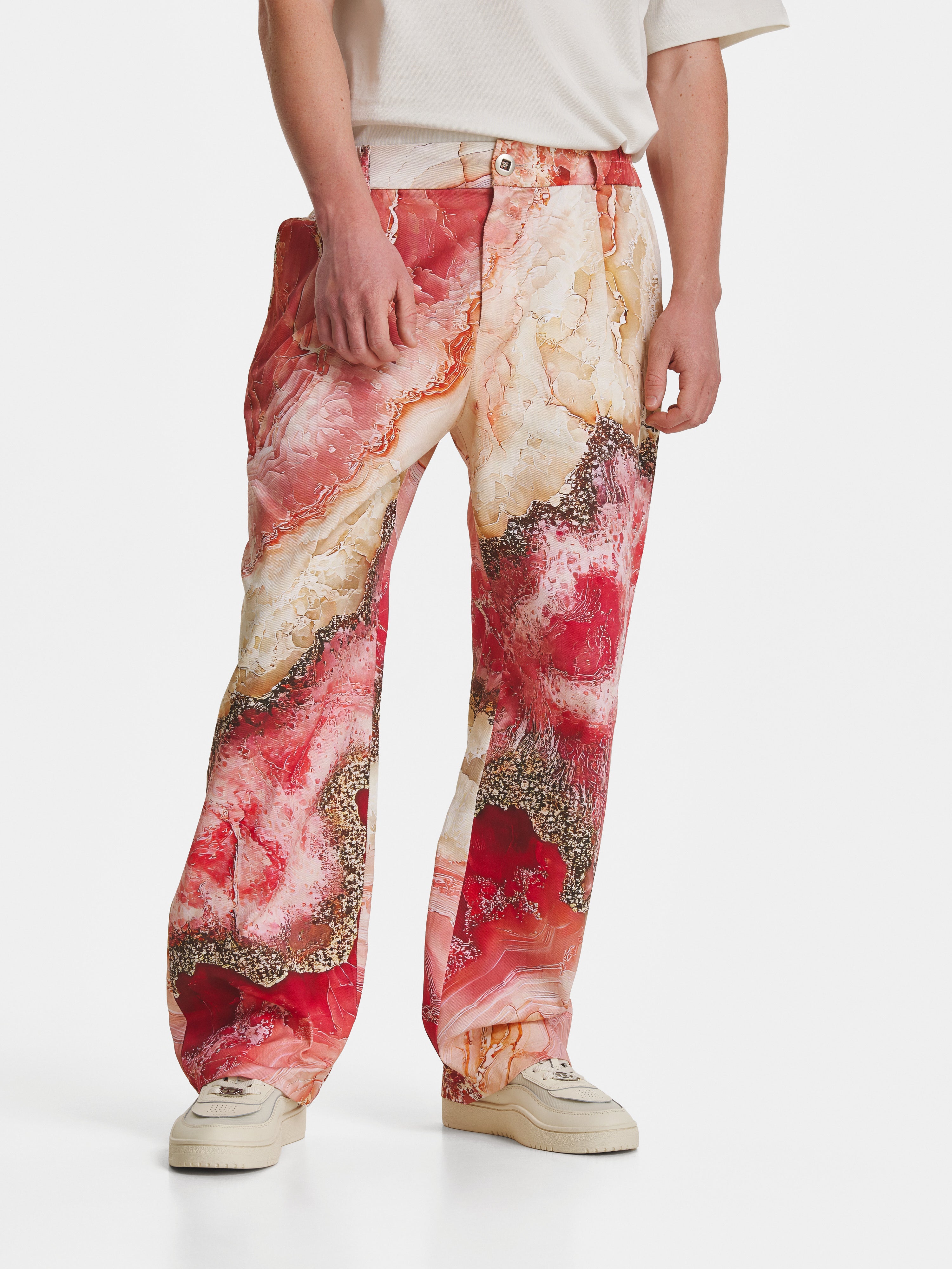 Rose Crystal Denim Trousers