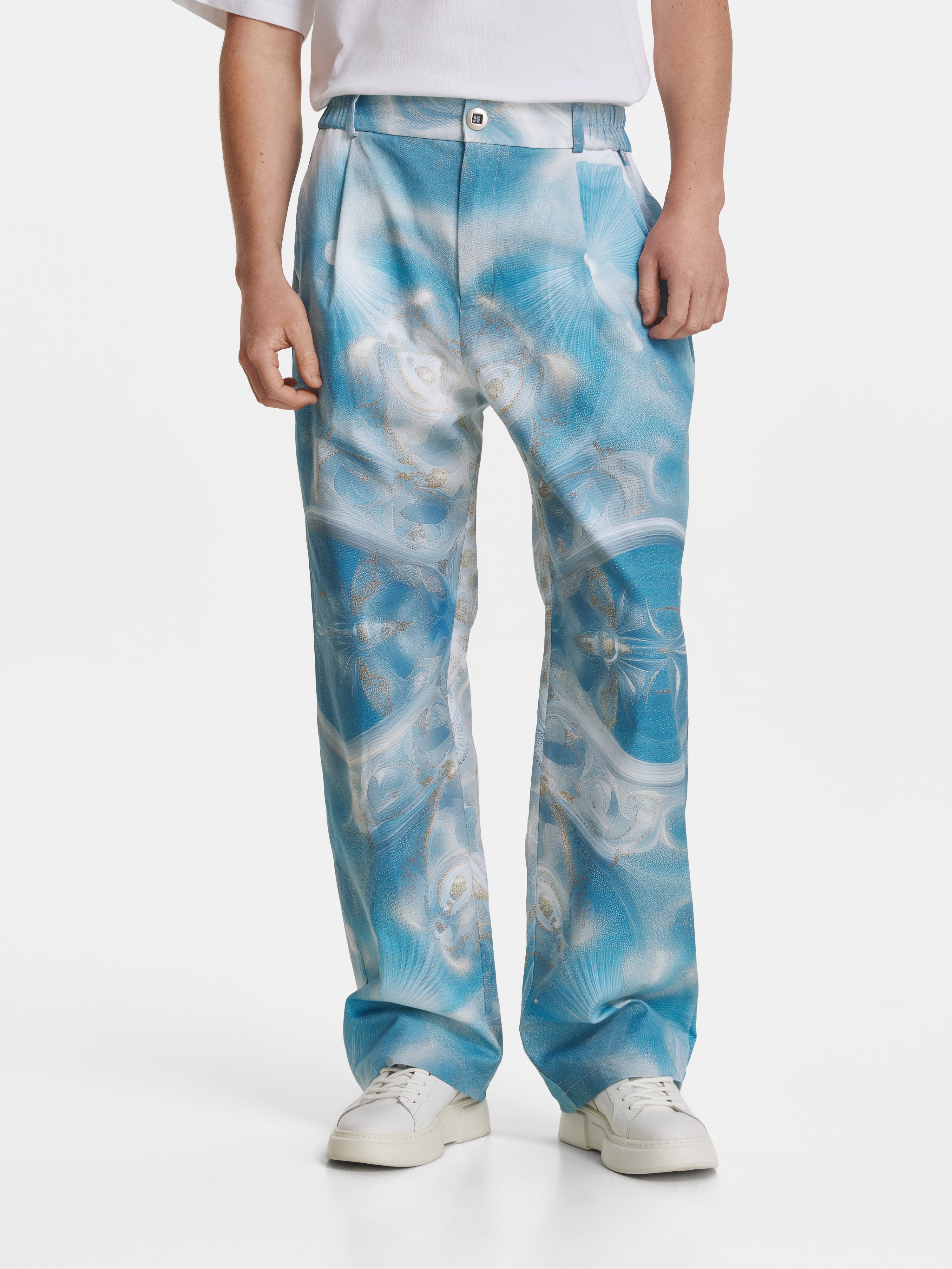 Blueprint Cotton Denim Trousers