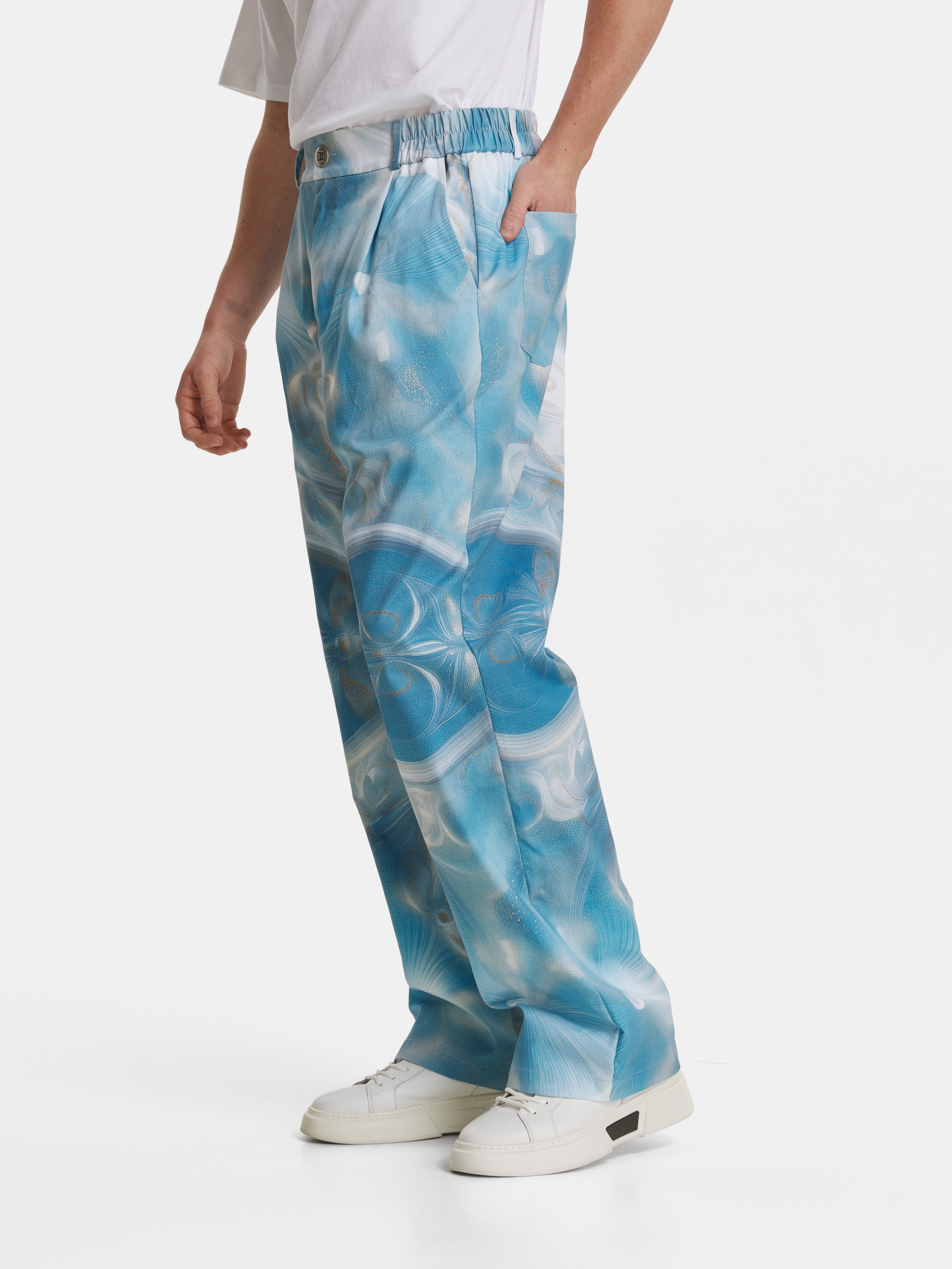 Blueprint Cotton Denim Trousers