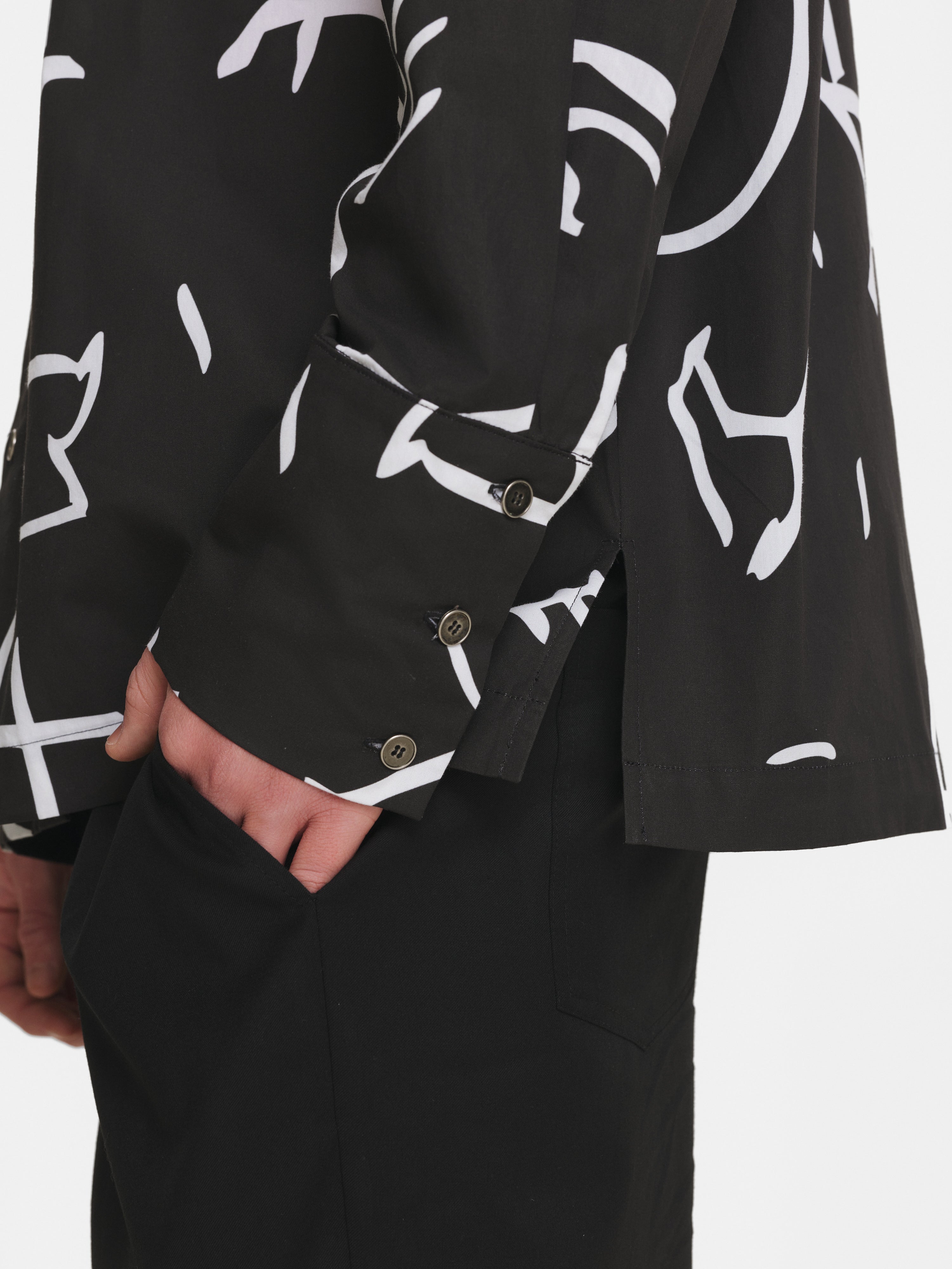 Tartaria Black Cotton Shirt